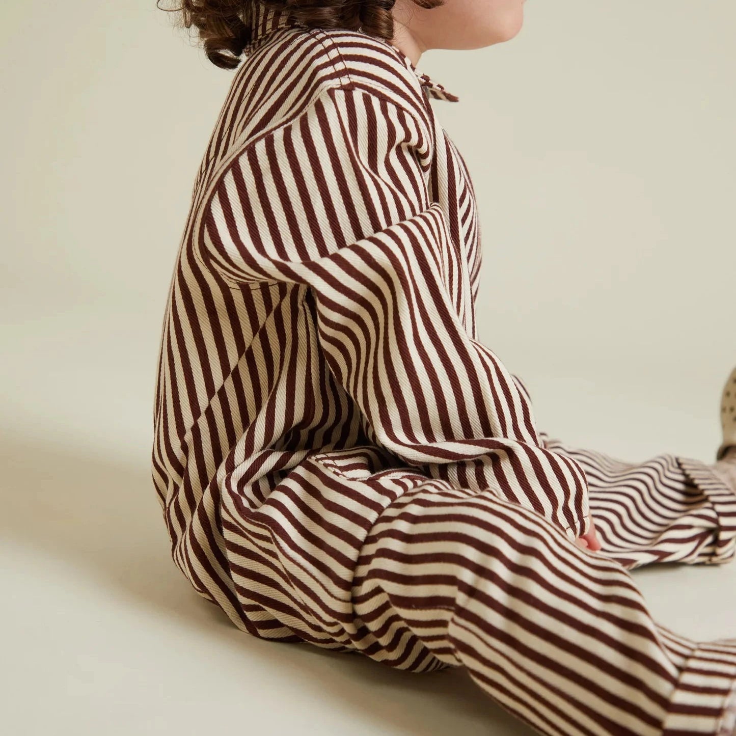 Syd Maroon Stripe Boilersuit Overall